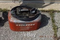 Vintage 1955 Johnson 5.5 HP Sea Horse Boat Motor With 4 Gallon Gas Tank & Hose