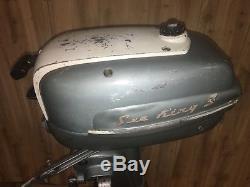 Vintage 1956 3hp 1 Cylinder Sea King Gale Outboard motor Antique Outboard