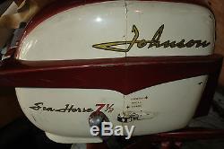 Vintage 1958 Johnson Seahorse 7.5 H. P. Outboard boat Engine/Motor