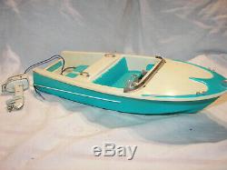 Vintage 1960's Fleet Line Battery Powered Boat Wizard Mercury Motor Parts Or