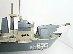 Vintage 1960's Remco Fighting Lady Battleship Boat Toy For Parts Or Repair