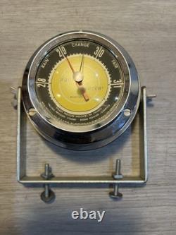 Vintage 1960's boat Aquameter dash mounted barometer gauge vintage marine parts