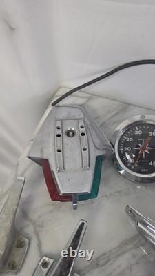 Vintage 1960s 1970s Speed Boat Parts Tie Down Light Speedometer