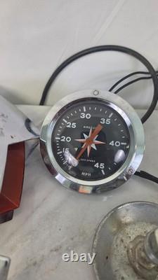 Vintage 1960s 1970s Speed Boat Parts Tie Down Light Speedometer