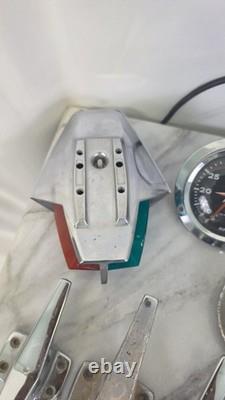 Vintage 1960s 1970s Speed Boat Parts Tie Down Light Speedometer