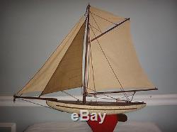 Vintage 1960s Wooden Pond Boat Large 29 Brass Parts High Quality Not a Kit
