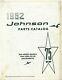 Vintage 1962 Johnson 75 Hp Sea Horse Boat Motor Parts Catalog