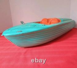 Vintage 1964 Green Irwin Barbie Speed Boat for Mattel Irwin Parts/Repair 2