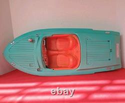 Vintage 1964 Green Irwin Barbie Speed Boat for Mattel Irwin Parts/Repair 2