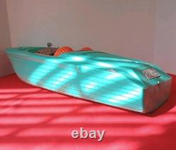 Vintage 1964 Green Irwin Barbie Speed Boat for Mattel Irwin Parts/Repair 2