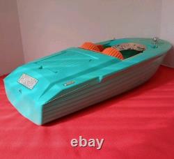 Vintage 1964 Green Irwin Barbie Speed Boat for Mattel Irwin Parts/Repair 2