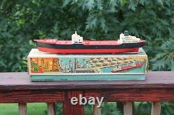 Vintage 1966 Hess Toy Voyager Ship Boat Truck in Original Box Used, For Parts
