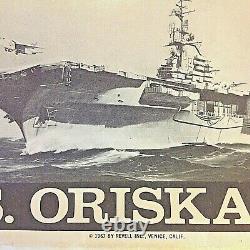 Vintage 1967 Revell U. S. S. Oriskany Ship Model Parts List Instruction Manual 67