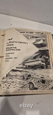 Vintage 1969 1970 Johnson Evinrude Boat Snowmobile Parts Catalog Manuals Bundle