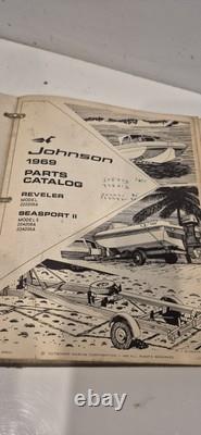 Vintage 1969 1970 Johnson Evinrude Boat Snowmobile Parts Catalog Manuals Bundle