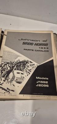 Vintage 1969 1970 Johnson Evinrude Boat Snowmobile Parts Catalog Manuals Bundle