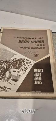 Vintage 1969 1970 Johnson Evinrude Boat Snowmobile Parts Catalog Manuals Bundle