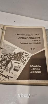Vintage 1969 1970 Johnson Evinrude Boat Snowmobile Parts Catalog Manuals Bundle
