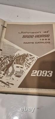 Vintage 1969 1970 Johnson Evinrude Boat Snowmobile Parts Catalog Manuals Bundle