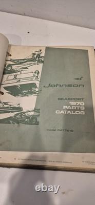 Vintage 1969 1970 Johnson Evinrude Boat Snowmobile Parts Catalog Manuals Bundle
