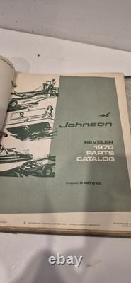 Vintage 1969 1970 Johnson Evinrude Boat Snowmobile Parts Catalog Manuals Bundle