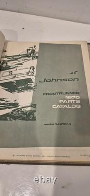 Vintage 1969 1970 Johnson Evinrude Boat Snowmobile Parts Catalog Manuals Bundle