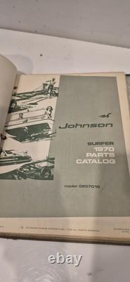 Vintage 1969 1970 Johnson Evinrude Boat Snowmobile Parts Catalog Manuals Bundle