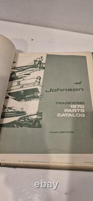 Vintage 1969 1970 Johnson Evinrude Boat Snowmobile Parts Catalog Manuals Bundle