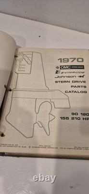Vintage 1969 1970 Johnson Evinrude Boat Snowmobile Parts Catalog Manuals Bundle