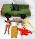 Vintage 1970's Mattel Big Jim Lot Boat Jeep Figure Parts Clothes Rhinoceros Etc