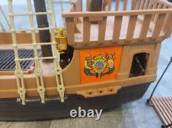 Vintage 1974 Geobra Playmobil Pirate Ship Playset Many Parts Accessories Figures