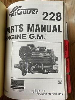 Vintage 1977 1986 Mercruiser Dealer Parts Books Shop Book All Original