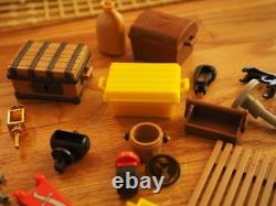 Vintage 1978 Playmobil 3550 Pirate Ship with Accessories Cannon Boat Sail Parts