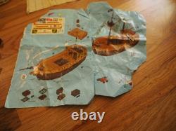 Vintage 1978 Playmobil 3550 Pirate Ship with Accessories Cannon Boat Sail Parts