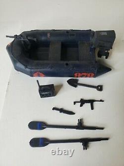 Vintage 1985 Gi Joe Cobra Night Landing Raft Boat, Complete, Parts, Oars, Gun