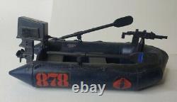 Vintage 1985 Gi Joe Cobra Night Landing Raft Boat, Complete, Parts, Oars, Gun