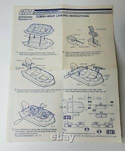 Vintage 1985 Gi Joe Cobra Night Landing Raft Boat, Complete, Parts, Oars, Gun