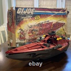 Vintage 1985 Hasbro GI Joe Cobra MORAY HYDROFOIL Box & Parts/Repair Vehicle