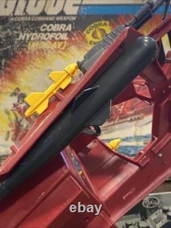 Vintage 1985 Hasbro GI Joe Cobra MORAY HYDROFOIL Box & Parts/Repair Vehicle