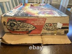 Vintage 1985 Hasbro GI Joe Cobra MORAY HYDROFOIL Box & Parts/Repair Vehicle