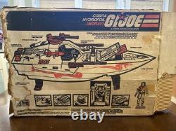 Vintage 1985 Hasbro GI Joe Cobra MORAY HYDROFOIL Box & Parts/Repair Vehicle
