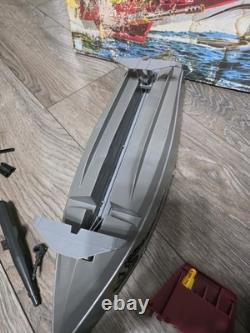 Vintage 1985 Hasbro GI Joe Cobra MORAY HYDROFOIL Box & Parts/Repair Vehicle Read