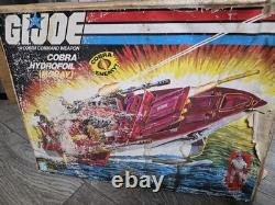 Vintage 1985 Hasbro GI Joe Cobra MORAY HYDROFOIL Box & Parts/Repair Vehicle Read