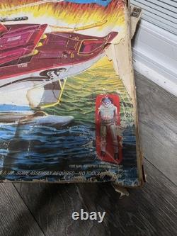 Vintage 1985 Hasbro GI Joe Cobra MORAY HYDROFOIL Box & Parts/Repair Vehicle Read