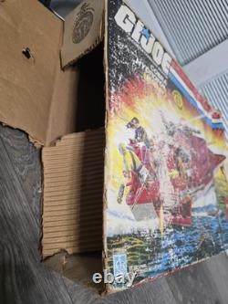 Vintage 1985 Hasbro GI Joe Cobra MORAY HYDROFOIL Box & Parts/Repair Vehicle Read