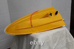 Vintage 1985 Nikko Challenger V RC Remote Control Boat Cream Speedboat Parts