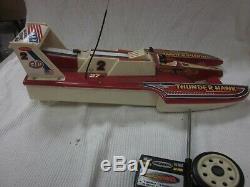 Vintage 1989 Remco THUNDER HAWK Racing Boat PARTS OR REPAIR