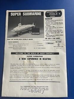 Vintage 1/250 Nikko RC Super Submarine FOR PARTS ONLY