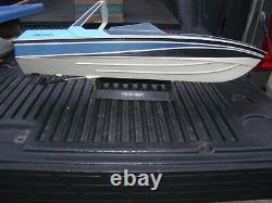 Vintage 28 FIREHAWK R/C Boat with Stand for Parts or Restore