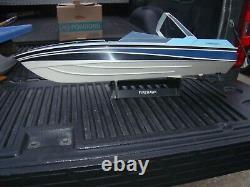 Vintage 28 FIREHAWK R/C Boat with Stand for Parts or Restore